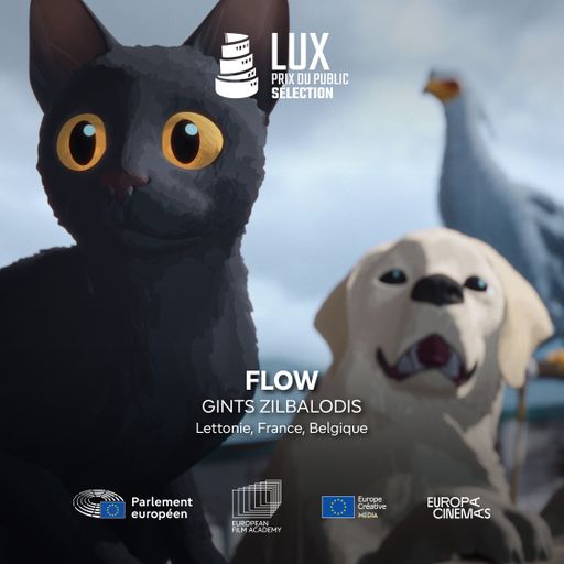 PRIX LUX 2025 - NÎMES - projection-échange, en avant-première, de FLOW, LE CHAT QUI N'AVAIT PLUS PEUR DE L'EAU au cinéma Le Sémaphore - image 1